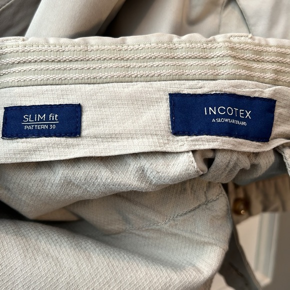 Incotex Slim Fit Cotton Blend Trousers - Picture 3 of 4